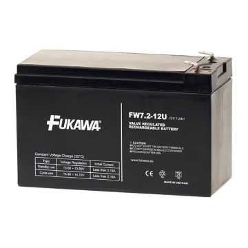 FUKAWA FW 7,2-12 F1U - Свинцово-кислотный аккумулятор 12V/7,2Ah/faston 4,7 мм