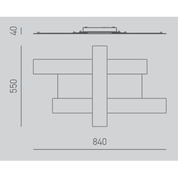 Gea Luce DOHA P M T - Стельовий LED світильник DOHA LED/40W/230V 84 см бежевий