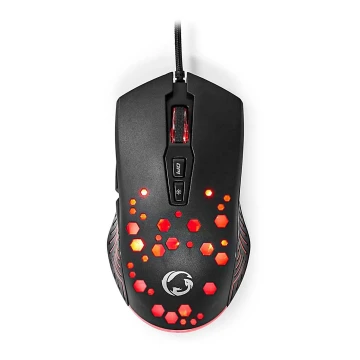 Геймерская мышь со светодиодной подсветкой 800/1200/2400/3200/4800/7200 DPI 7 кнопок черная