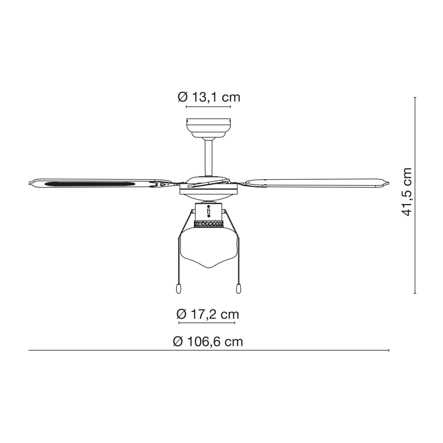 Globo - Потолочный вентилятор 1xE27/60W/230V