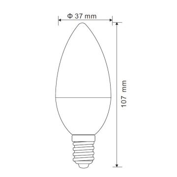 Globo - Светодиодная лампочка с регулированием яркости E14/5W/230V 4000K