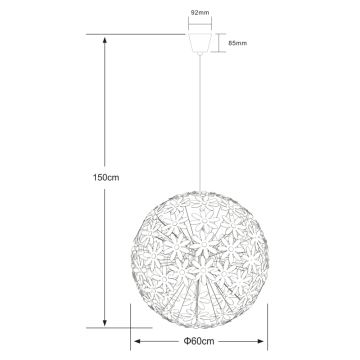 Globo 15024 - Люстра на тросе STELLA 1xE27/60W/230V