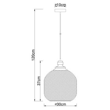 Globo 15047H5 - Люстра на тросе ANYA 1xE27/60W/230V