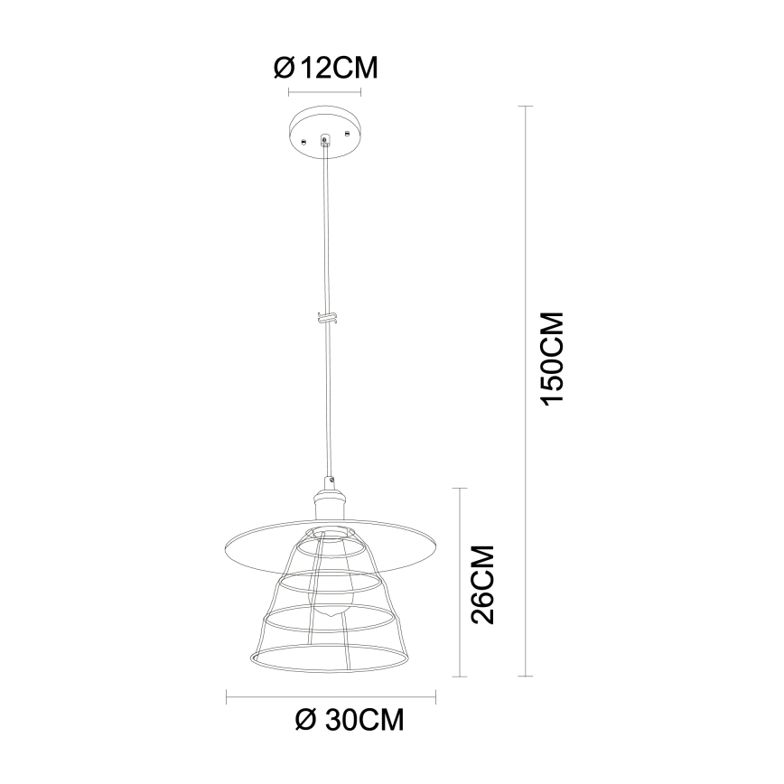 Globo - Подвесная люстра 1xE27/60W/230V