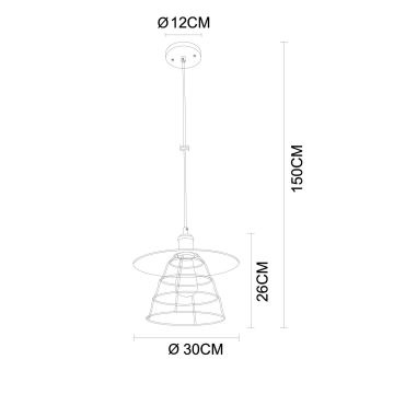 Globo - Подвесная люстра 1xE27/60W/230V