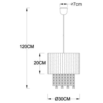 Globo 15099 - Люстра на тросе PYRA 1xE27/60W/230V