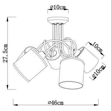 Globo 15185-5D - Припотолочная люстра PACO 5xE14/25W/230V