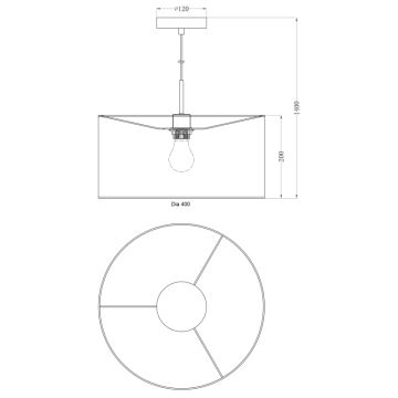 Globo - Підвісна люстра 1xE27/60W/230V