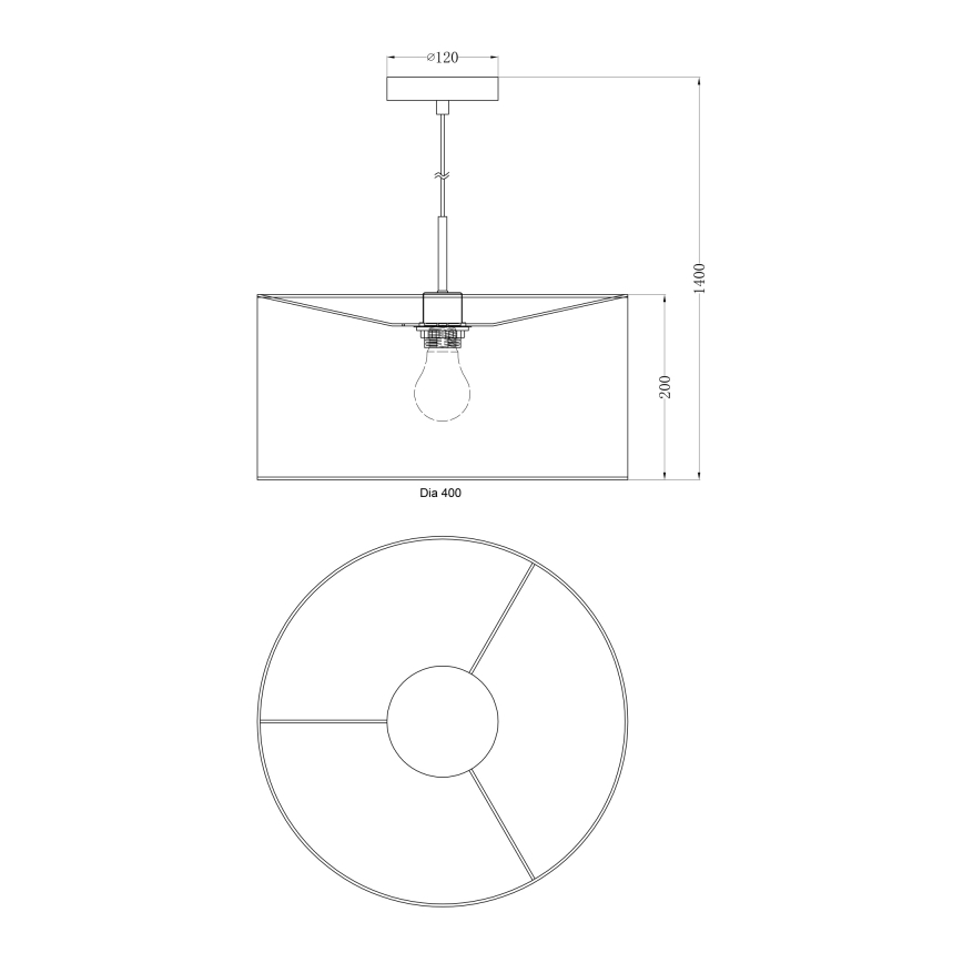 Globo - Підвісна люстра 1xE27/60W/230V