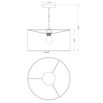 Globo - Підвісна люстра 1xE27/60W/230V