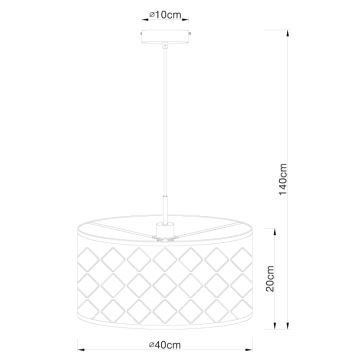 Globo 15228H - Люстра на тросе KIDAL 1xE27/60W/230V