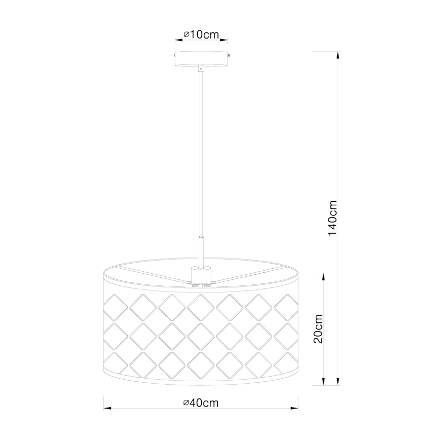 Globo 15229H - Люстра на тросе CLARKE 1xE27/60W/230V