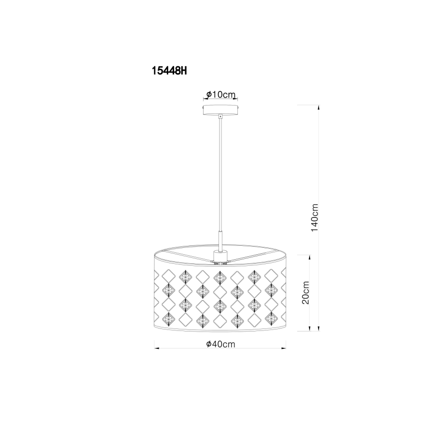 Globo 15448H - Люстра на тросе ABBEY 1xE27/60W/230V