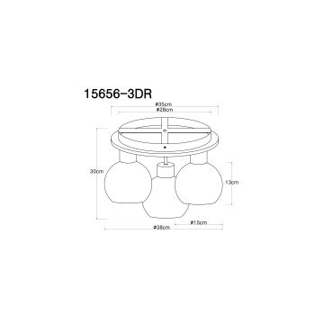 Globo - Припотолочная люстра 3xE27/40W/230V