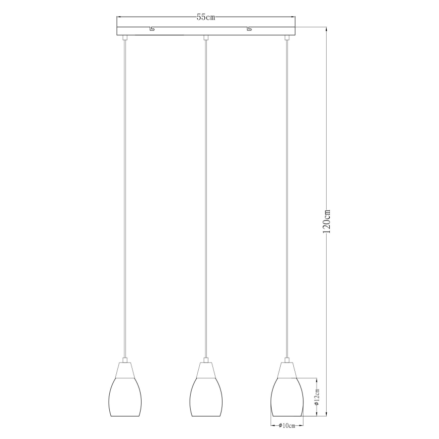 Globo - Подвесная люстра 3xE27/15W/230V