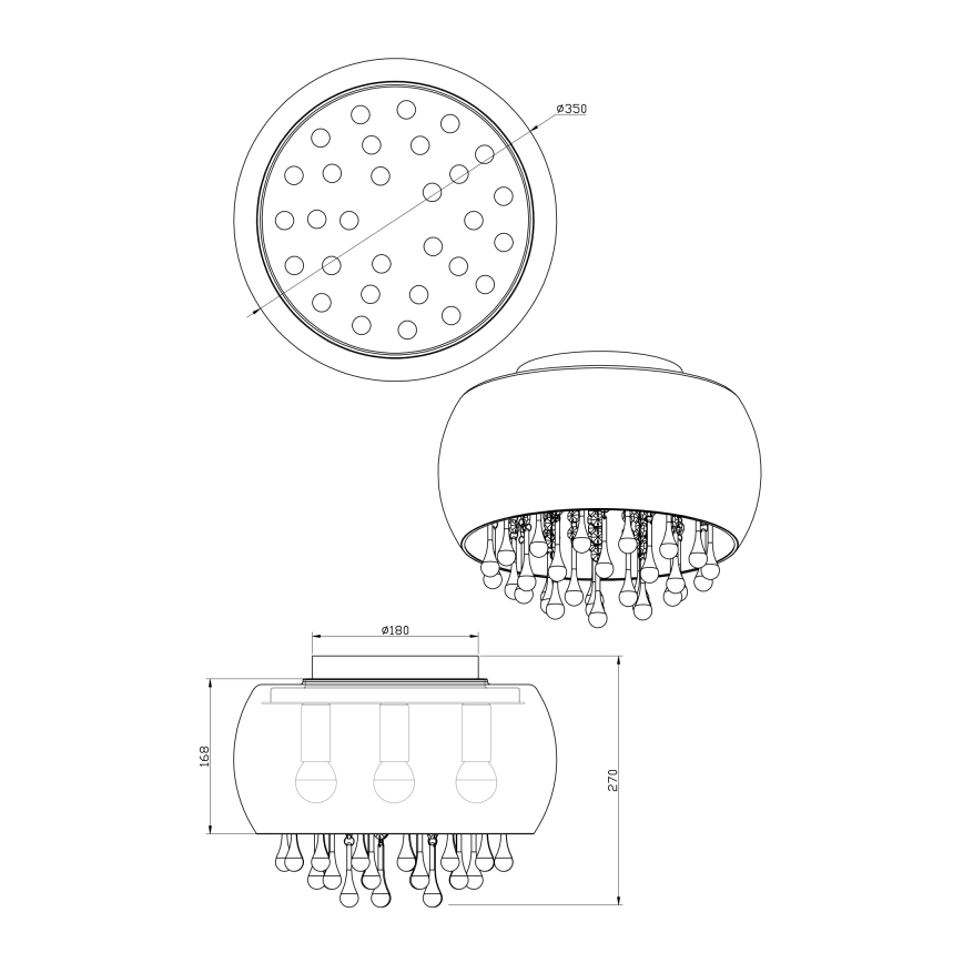 Globo 15809D - Потолочный светильник KALLA 5xE14/25W/230V