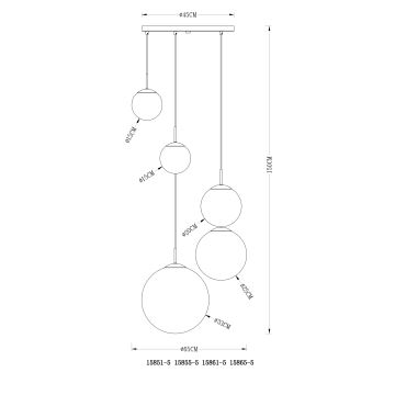 Globo - Подвесная люстра 5xE27/60W/230V диаметр 65 см