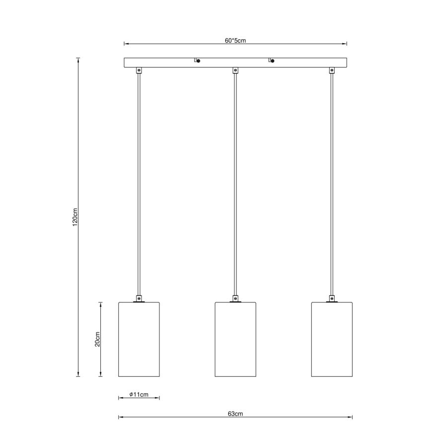 Globo - Подвесная люстра 3xE14/25W/230V