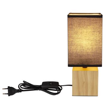 Globo - Настольная лампа 1xE27/7W/230V черный/коричневый