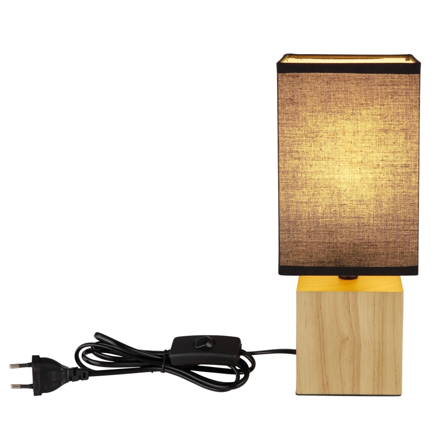 Globo - Настольная лампа 1xE27/7W/230V черный/коричневый