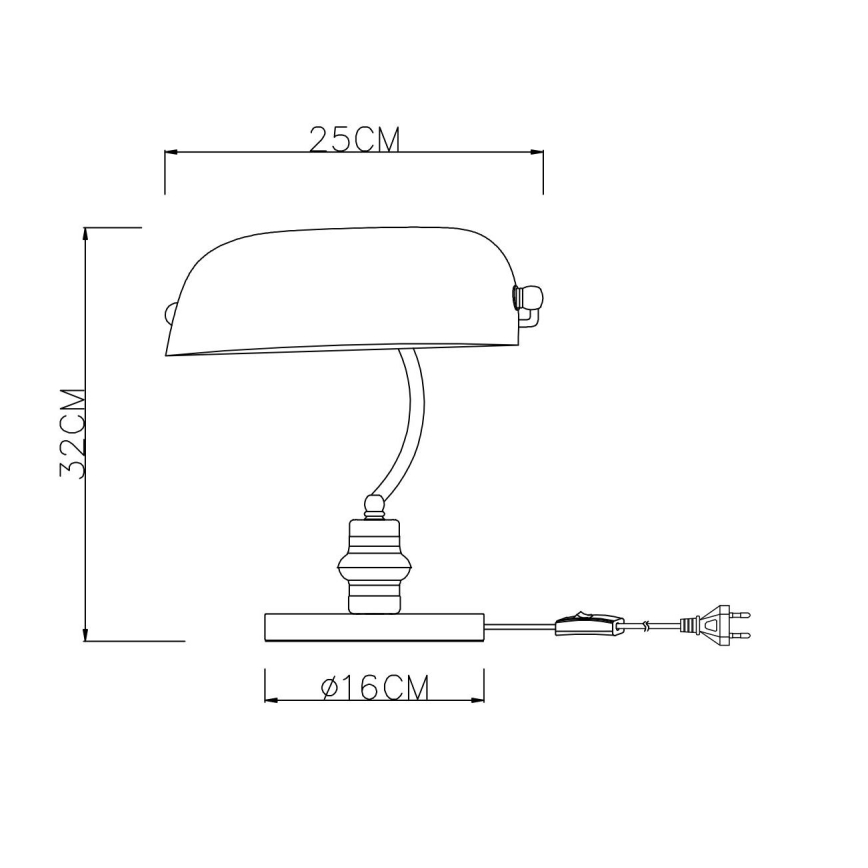 Globo - Настольная лампа 1xE27/60W/230V черный