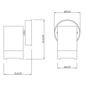 Globo - Вуличний настінний світильник COTOPA 1xGU10/5W/230V чорний IP44