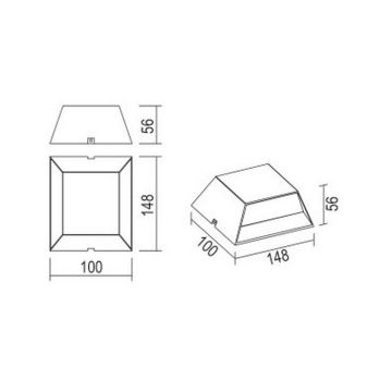 Globo - Уличный светодиодный настенный светильник LED/7W/230V IP54 антрацит