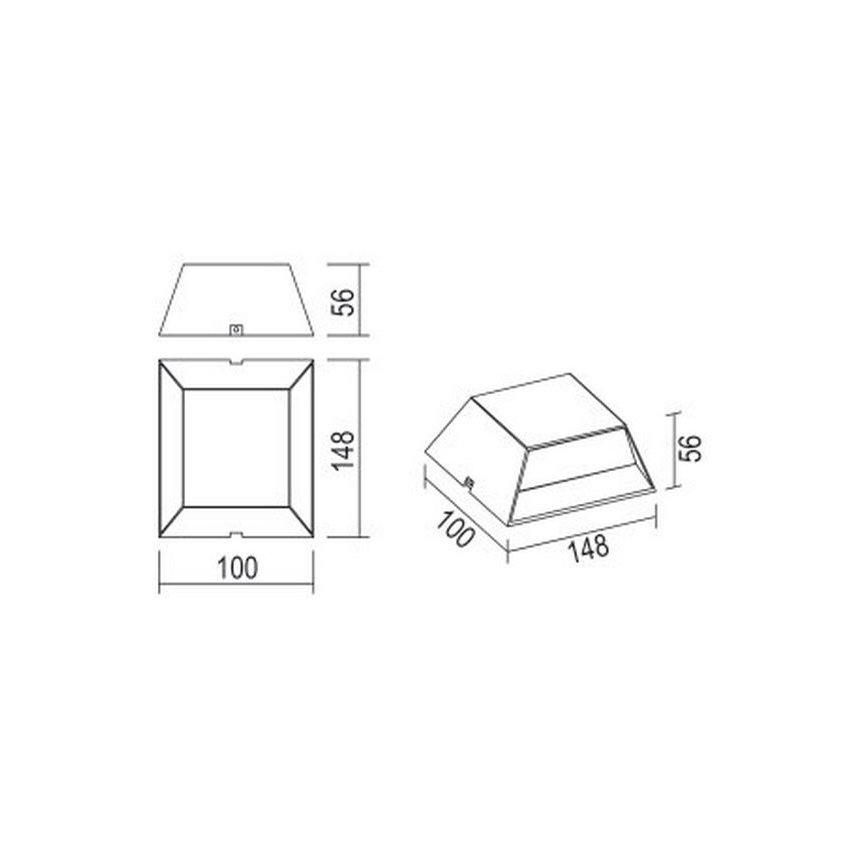 Globo - Уличный светодиодный настенный светильник LED/7W/230V IP54 антрацит