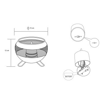 Globo - Светодиодный светильник на солнечной батарее LED/1,2V IP44