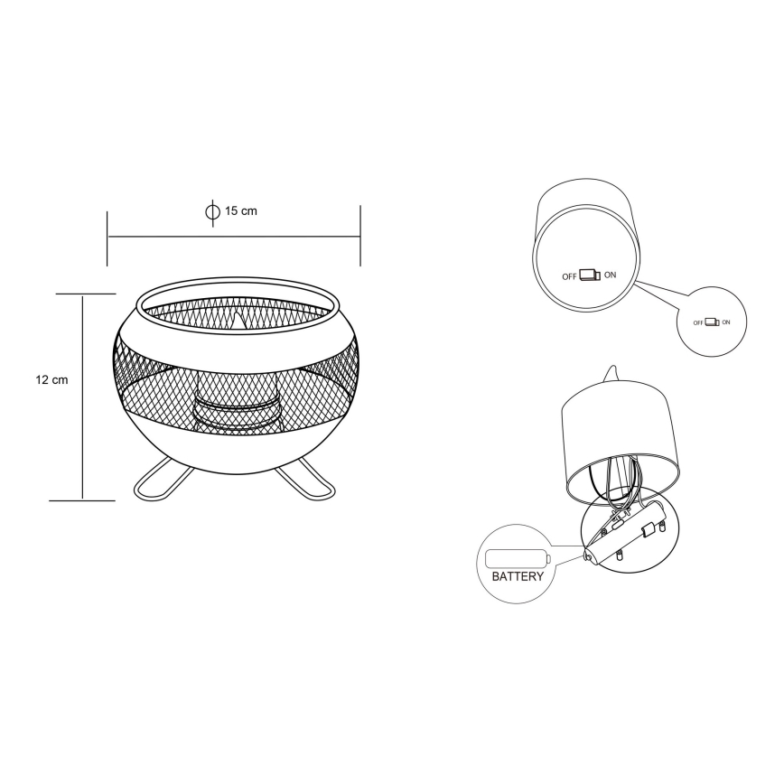 Globo - Светодиодный светильник на солнечной батарее LED/1,2V IP44