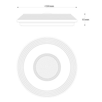 Globo - Светодиодный потолочный светильник с регулированием яркости LED/24W/230V 2700-6500K + дистанционное управление