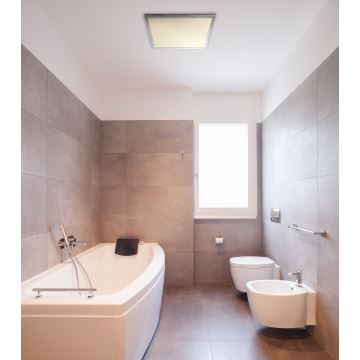Globo - Светодиодный потолочный светильник для ванной комнаты с регулированием яркости LED/24W/230V 42x42 см IP44 хром