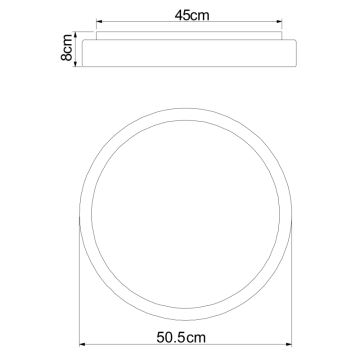 Globo - Светодиодный потолочный светильник с регулированием яркости LED/24W/230V + дистанционное управление