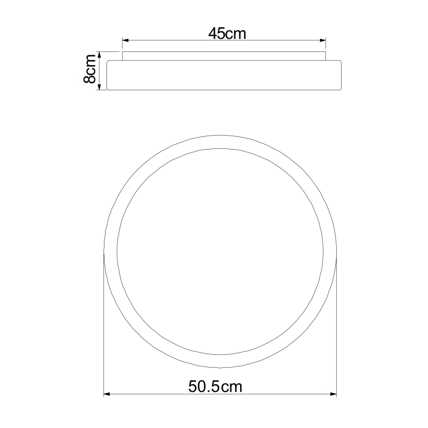 Globo - Светодиодный потолочный светильник с регулированием яркости LED/24W/230V + дистанционное управление