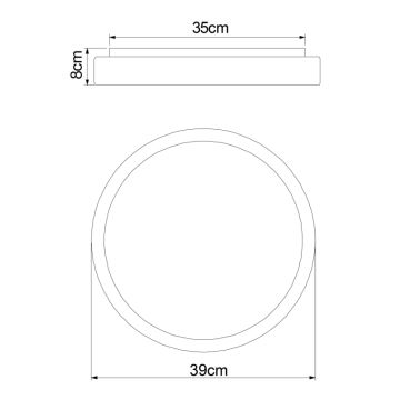 Globo - Светодиодный потолочный светильник с регулированием яркости LED/18W/230V + дистанционное управление