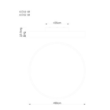 Globo - Светодиодный потолочный светильник с регулированием яркости LED/48W/230V + дистанционное управление