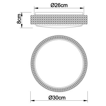 Globo - Стельовий LED світильник LED/12W/230V 2700/4200/6500K діаметр 30 см