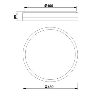 Globo - Светодиодный потолочный светильник с регулированием яркости LED/40W/230V + дистанционное управление