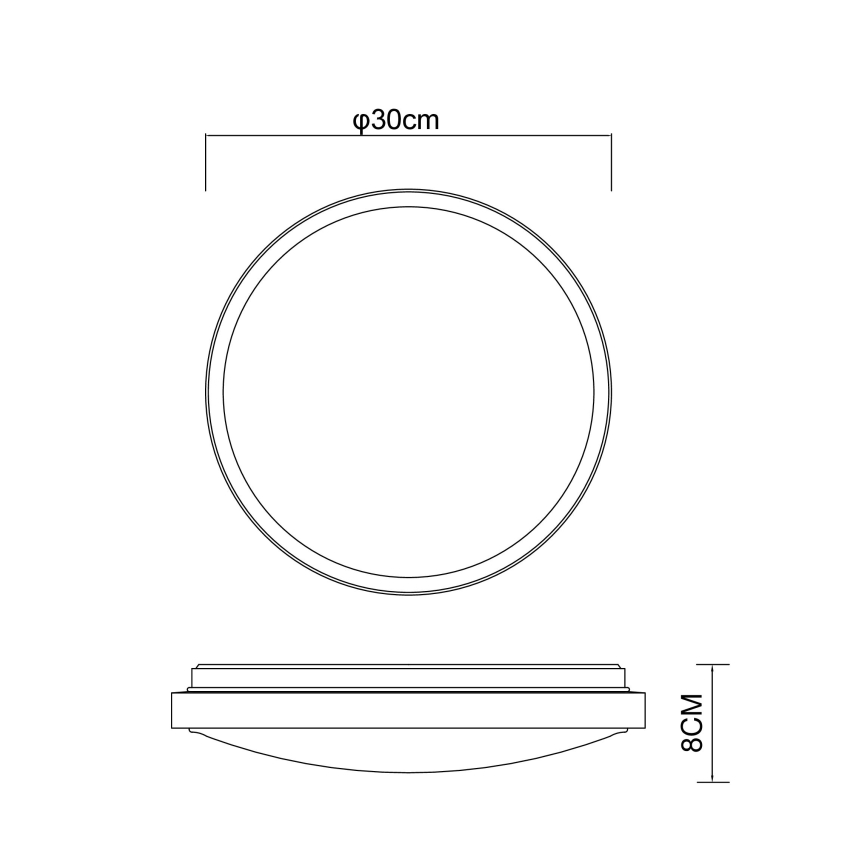 Globo - Стельовий LED світильник LED/12W/230V 3000/4500/6000K діаметр 30 см