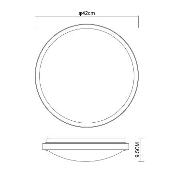 Globo - Светодиодный потолочный светильник LED/24W/230V 3000/4500/6000K диаметр 42 см