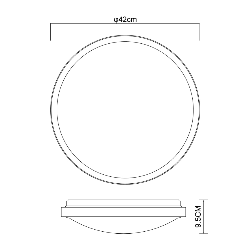 Globo - Светодиодный потолочный светильник LED/24W/230V 3000/4500/6000K диаметр 42 см