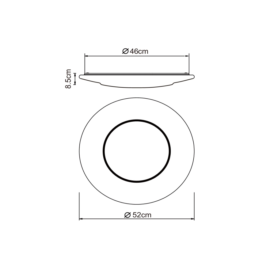 Globo - Стельовий LED світильник LED/24W/230V 3000/4500/6500K