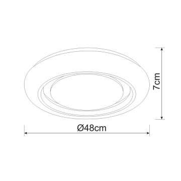 Globo - Светодиодный потолочный светильник с регулированием яркости LED/28W/230V + дистанционное управление