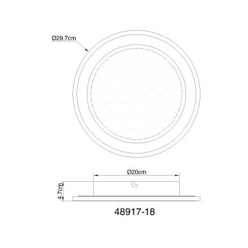 Globo - Стельовий LED світильник LED/18W/230V діаметр 29,7 см