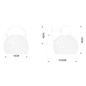 Globo 54025-1 - Настенный прожектор WILLY 1xE27/40W/230V