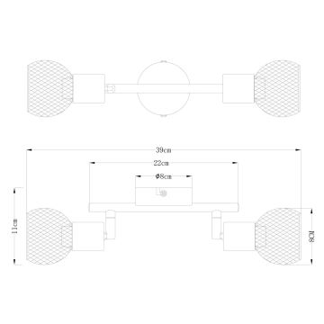 Globo 54028-2 - Прожектор FIASTRA 2xE14/40W/230V