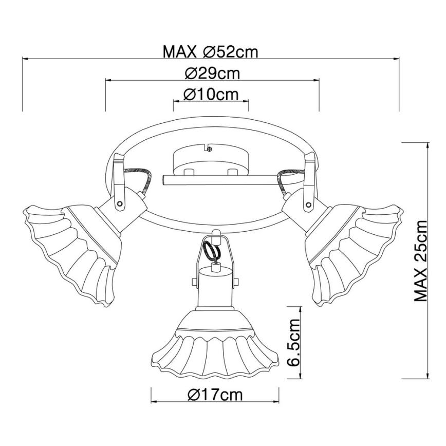 Globo 54050-3 - Прожектор JOWITA 3xE27/40W/230V