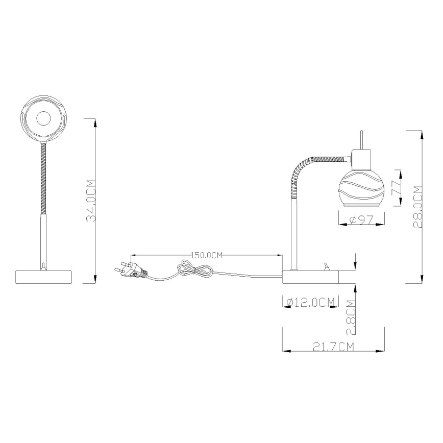 Globo - Светодиодная настольная лампа 1xE14/4W/230V