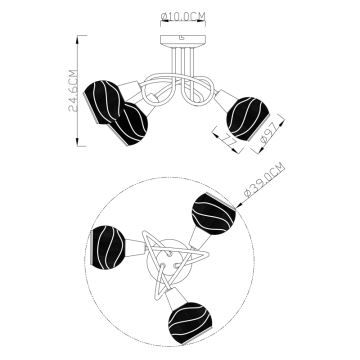 Globo 54341-3 - Светодиодный потолочный светильник ELLIOTT 3xE14/4W/230V