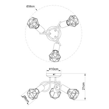 Globo - Пристельова люстра 3xE14/40W/230V